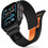 Tech-Protect Nylon Elite Λουράκι Υφασμάτινο Black / Orange (Apple Watch 44 / 45 / 46 / 49mm)