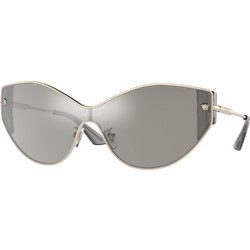 Versace VE2239-12526G Γυναικεία Γυαλιά Ηλίου Μάσκα Μεταλλικά Ασημί με Aσημί Φακό