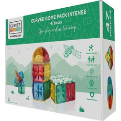 Cleverclixx Magnetic Tiles Curved Dome Pack Intense