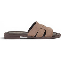 Tsakiris Mallas Γυναικεία Σανδάλια Suede Καφέ W472H4011-019