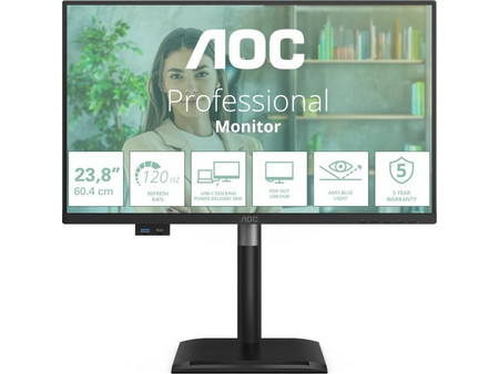 AOC 24P4CV IPS HDR Monitor 23.8" 1920x1080 FHD 120Hz 4ms