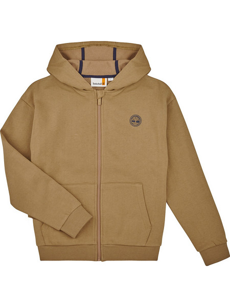 Timberland Παιδική Ζακέτα Φούτερ με Κουκούλα και Φερμουάρ Καφέ T60560-659