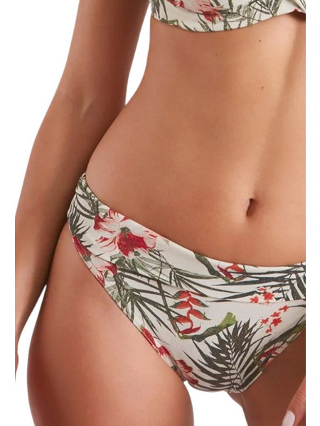 Livia Bikini Slip Floral Εκρού Χακί MAUVE-MANGLARES-ZFM11