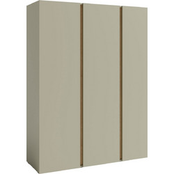 PoliHome Τρίφυλλη Ντουλάπα Ρούχων Luca Χακί 145x50x195cm 163080429