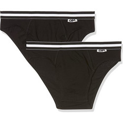 Dim Ανδρικά Σλιπ Βαμβακερά Μαύρα 2Pack D6577-DIM