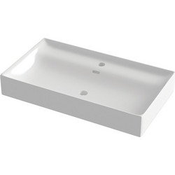 Orabella Touch 81 Ένθετος Κρεμαστός Νιπτήρας Μπάνιου Πορσελάνης 81x46x12.5cm Λευκός 60167