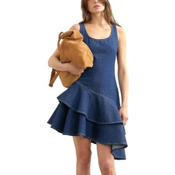 Topshop Mini Καλοκαιρινό Βραδινό Φόρεμα Τζιν Navy Μπλε 31001711