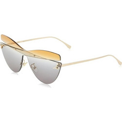 Fendi FF0400/S XYO Γυναικεία Γυαλιά Ηλίου Cat Eye Μεταλλικά Ασημί με Μαύρο Φακό