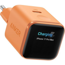 Anker Nano Display Φορτιστής χωρίς Καλώδιο με Θύρα USB-C 45W Power Delivery Orange