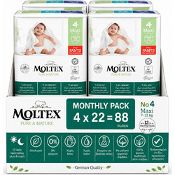 Moltex Pure & Nature Maxi Pants Monthly Pack Πάνες Βρακάκι No4 7-12kg 88τμχ