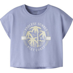 Name It Endless Summer Παιδικό Crop Top Κοντομάνικο Λιλά 13215793