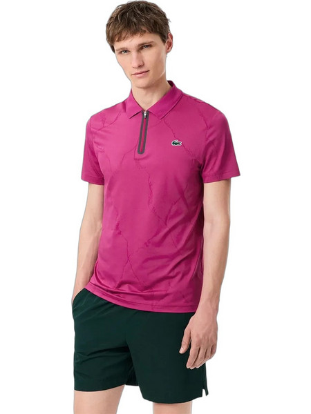 Lacoste Ανδρική Μπλούζα Polo Κοντομάνικη Φούξια DH6745-JBD