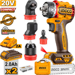 Ingco CDLI206686E Δραπανοκατσάβιδο Μπαταρίας 20V 2x2Ah