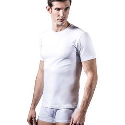 Sergio Tacchini Κοντομάνικα Ανδρικά Φανελάκια Βαμβακερά Σετ 3Pack Λευκά TM550B-19