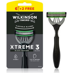Wilkinson Sword Xtreme 3 Black Edition Ξυραφάκι μιας Χρήσης με 3 Λεπίδες & Λιπαντική Ταινία 8τμχ
