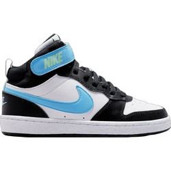 Nike Court Borough Mid 2 Παιδικά Sneakers Μποτάκια Μαύρα Γαλάζια CD7782-136