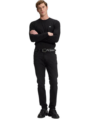 Lee Ανδρικό Τζιν Παντελόνι Ελαστικό Slim Εφαρμογή Μαύρο 112386447
