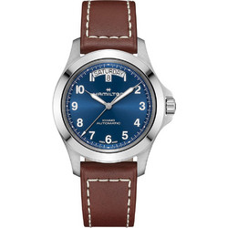 Hamilton Field King Day-Date Ανδρικό Ρολόι Αυτόματο με Καφέ Δερμάτινο Λουράκι H64475540