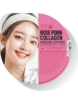 Tenzero Rose PDRN Collagen Modeling Cup Sheet Μάσκα Προσώπου για Ενυδάτωση με Κολλαγόνο 1τμχ