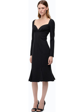 Pinko Midi Φόρεμα για Γάμο / Βάπτιση Μεταξωτό Μαύρο 107859A3MI-Z99