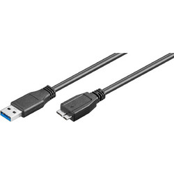 Goobay 95169 Καλώδιο USB-A Male 3.0 to USB-B Micro Male 1m Black