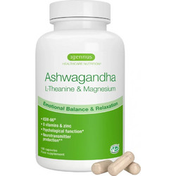 Igennus Ashwagandha L-Theanine & Magnesium 180 Κάψουλες