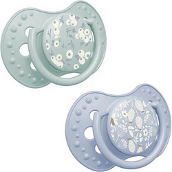 Lovi Dynamic Blossom Boy Πιπίλες Σιλικόνης 0-6m Πράσινο Mint Μπλε 2τμχ