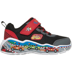 Skechers Play Scene Παιδικά Sneakers Μαύρα Κόκκινα 407312N-BKRD
