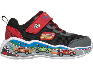 Skechers Play Scene Παιδικά Sneakers Μαύρα Κόκκινα 407312N-BKRD