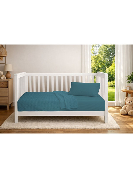 Dimcol Κουβέρτα Κούνιας Πικέ 125x150 Πετρόλ