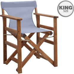 Megapap Queen Καρέκλα Κήπου Σκηνοθέτη Ξύλινη Γκρι GP045-0001,5