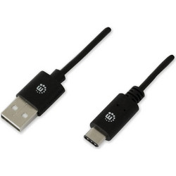 Manhattan 354912 USB-A to USB-C 0.5m Black