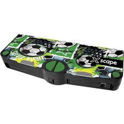 Graffiti Retro Xscape Football Κασετίνα με 2 Θήκες Μαύρη Πράσινη 269641