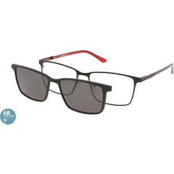 Solano CL10161A Ανδρικός Σκελετός Γυαλιών Οράσεως με Clip-On Μεταλλικός Μαύρος