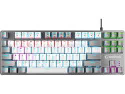 Rampage Snug K14 Μηχανικό Gaming Πληκτρολόγιο TenKeyLess RGB White Grey