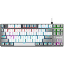 Rampage Snug K14 Μηχανικό Gaming Πληκτρολόγιο TenKeyLess RGB White Grey