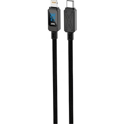 KLGO S-148 Stainless USB-C to Lightning Cable 30W 1.2m Black