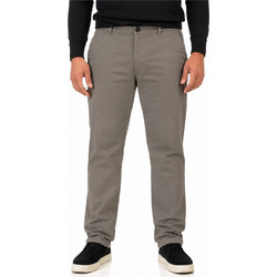 Double Ανδρικό Παντελόνι Chino Ελαστικό Slim Εφαρμογή Γκρι CP-4012