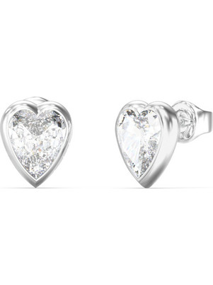 Guess Crystal Love Γυναικεία Σκουλαρίκια Καρφωτά από Ατσάλι Ασημί UBE06361JWRHT