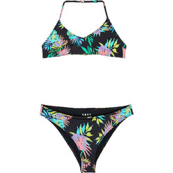 Roxy Παιδικό Μαγιό Bikini Set για Κορίτσι Μαύρο Πράσινο Ροζ ERGX203692-XMGB