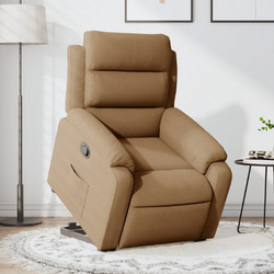 vidaXL Πολυθρόνα Relax με Υποπόδιο Ανακλινόμενη Βελούδινη Καφέ 3205100