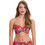 Club Neuf Bikini Top Strapless Floral Κόκκινο CNM609134