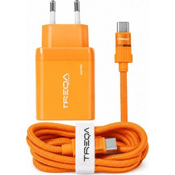 Treqa CH-665 Φορτιστής με Καλώδιο USB-C με Θύρα USB-C 120W Power Delivery