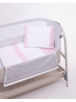 Prenatal Σετ Λίκνου White/Pink 3τμχ