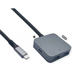 Value 12.99.1126 USB Hub 3.1 USB-C με 4 Θύρες USB-A / USB-C