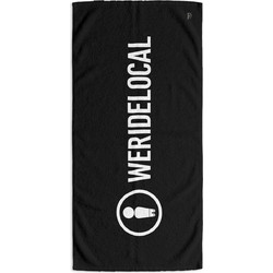 We Ride Local Logotype Πετσέτα Θαλάσσης Microfiber Μαύρη 80x160cm TPLBSS26