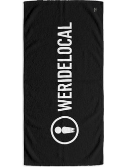 We Ride Local Logotype Πετσέτα Θαλάσσης Microfiber Μαύρη 80x160cm TPLBSS26