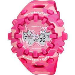 Casio G-Shock Ψηφιακό Γυναικείο Ρολόι Χρονογράφος με Ροζ Καουτσούκ Λουράκι GA-V01CMG-4AER