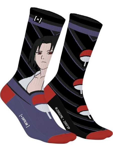 Capslab X Naruto Ανδρικές Κάλτσες Ψηλές με Σχέδια Μαύρες NS31SCSSAS