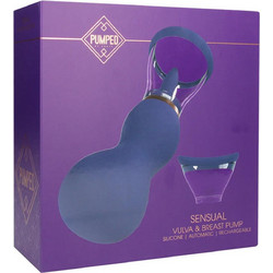 Pumped Rechargeable Vulva & Breast Pump Purple